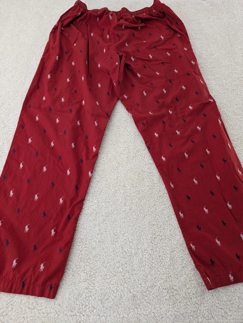 Polo by Ralph Lauren Large Red All-Over Pony Sleep/Lounge Pants